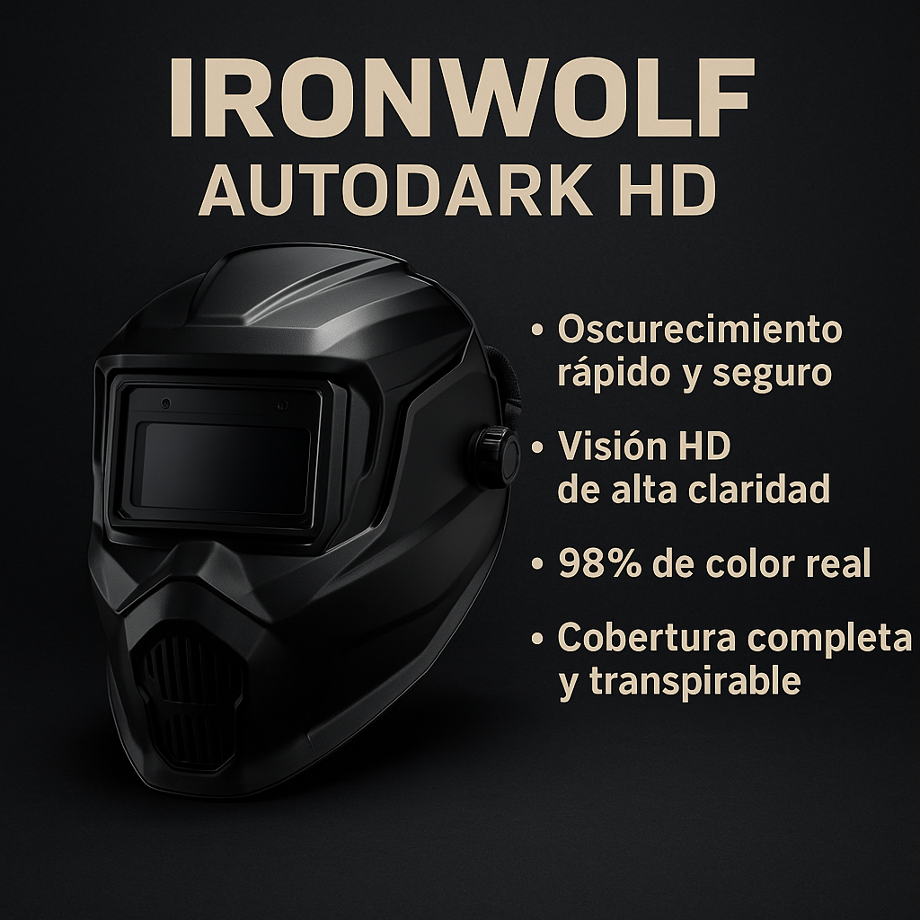 IRONWOLF AutoDark HD | Careta de soldar Profesional